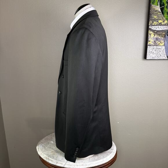 Albert Nipon Men 52R Double breasted Dark Olive Blazer Sport Coat - Picture 9 of 16